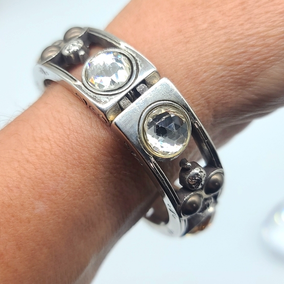 Brighton "SELENE" Hinged Cuff with Magnetic Clasp and Swarovski Crystals - Picture 10 of 13